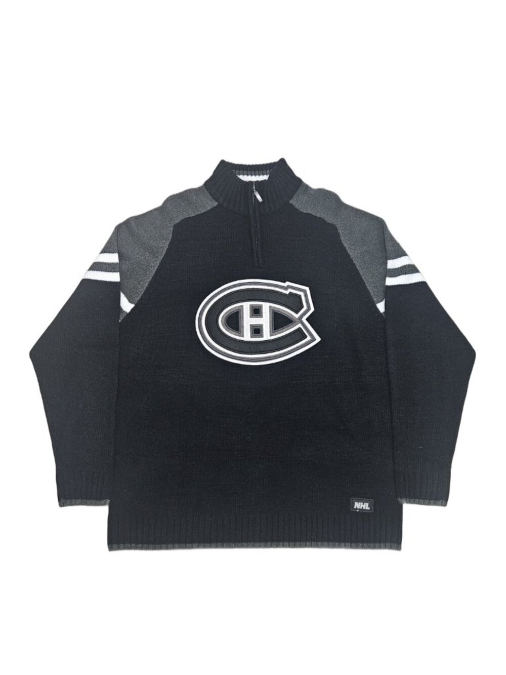 Montreal Canadiens Ilanco NHL Quarter Zip Sweater Men's L NWT